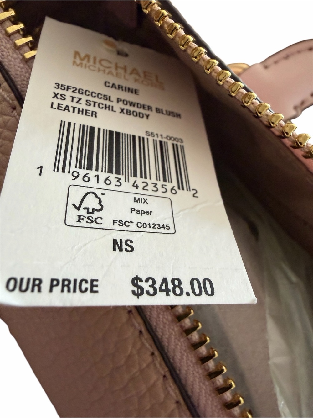 Michael Kors Carene Pink Pebbled Leather Mini Satchel NWT - Picture 5 of 10